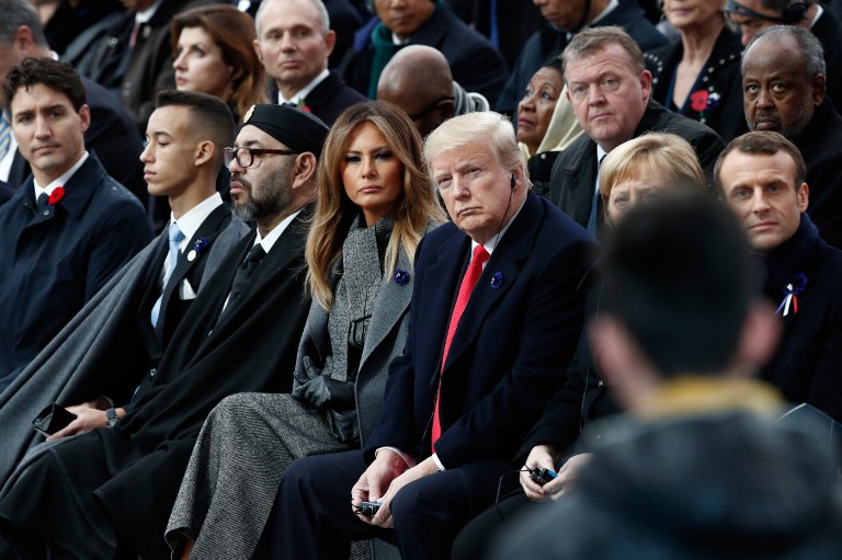 World leaders gather in Paris to mark the 100 100 years since the end of the World War I. (Photo: AFP)